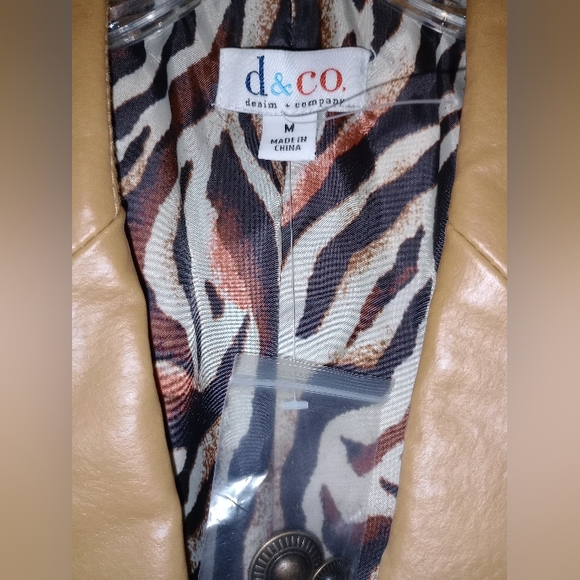 NWOT d & co. Leather‎ Jacket Sz. M - Picture 7 of 12